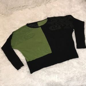 Green and black sweater size small